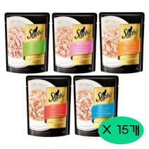 쉬바 고양이 주식 파우치 참치와 연어, 70g, 15개