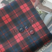 퀼트가게대폭 방수 원단 블랙와치체크 레드 천 원단