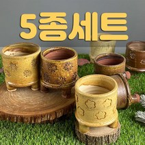 다육맘 수제화분 다육이화분V015, 5종세트(랜덤)