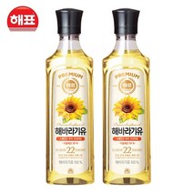 해표 해바라기유, 2개, 500ml