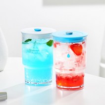 [1+1] 로이첸 트라이탄 텀블러 473ml + 뚜껑 + 스트로우 레터링 리유저블컵 투고 콜드컵, [1+1]블루