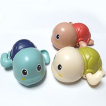 어린이 장난감 7종 레트로오락실 다트총 미니카 불빛팽이 콩순이 거실꾸미기 태엽거북이 물놀이 욕조놀이 소꿉놀이 오락게임기 호루라기 호각 남아용장난감 여아용장난감, 헤엄치는 태엽거북이