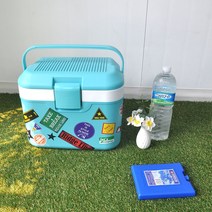 수지매트 노스베어 아이스박스 22L 스카이(스티커), 단품
