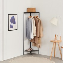 HS 애피 코너형 철제행거, 선택:블랙