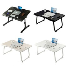 디닷컴퍼니 침대 책상 베드 트레이 노트북 접이식 좌식 테이블 각도조절 높낮이조절, B23-침대 높낮이 조절 접이식테이블 신형-블랙