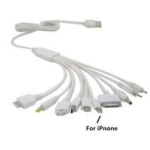10 인 1 핀 다기능 충전 케이블 개 흰색 범용 USB 데이터 코드 다목적, 01 WHITE