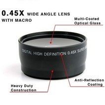 Canon eos 350d 400d 450d 500d 1000d 550d 600d 1100d nikon 용 58mm 0.45x 광각 렌즈 + 매크로 렌즈, 다른