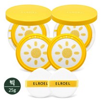 최신상 최신상 엘로엘 빅 선쿠션25gx2개+빅선쿠션 25gx2개세트 ELROEL PANG PANG SUN cushionx2ea+refill (UV SPF50+++), white, 붐엘로엘 선쿠션+쇼핑백