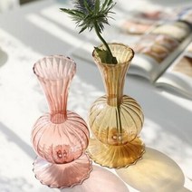 화병 유리병 유리컵 소형 유리화병 빈티지 꽃화병, 단품