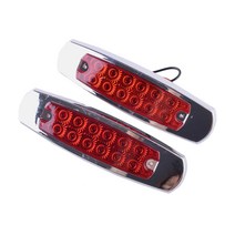2Pcs 12V 자동차 사이드 마커 빛 통관 LED 램프 교체 물고기 모양 자동차 트럭 트레일러 트럭 덤퍼 로더 트, 한개옵션0