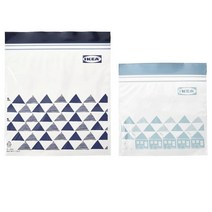[당일발송]1+1 이케아 지퍼백 옵션 1. NEW블루(총 120P)/ 2.블랙 옐로우(중형 소형 총 120P)/3.블루리본(1리터 총50P)/4.나무패턴(2.5리터 총50P), NEW  블루