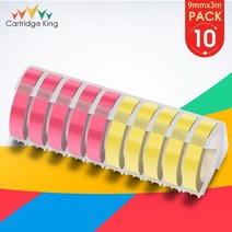 10PK Dymo 3D 엠보싱 테이프 Dymo 9mm 라벨 테이프 Motex 프린터와 호환 가능 Dymo 12965 E101 1540 1610 1, 17 10PK Mixed Set 14