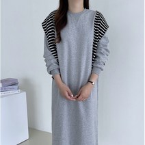 바이엘르 봄 빅사이즈 맨투맨 롱 원피스