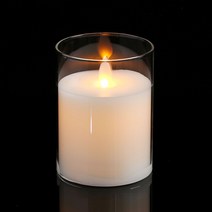 (주)트리 인천가정지사 로맨틱 유리병 LED 캔들 무드등(10cm) (투명)9-22 (8440007)
