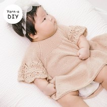 야나 [DIY패키지][니팅포올리브] 코튼 메리노 레이스 뱃 탑 & 드레스(+인쇄도안) 니팅포올리브 아기옷뜨기 유아옷만들기 대바늘뜨개 diy키트 대바늘 뜨개질, 드레스 10세(8볼), 루바브 로즈