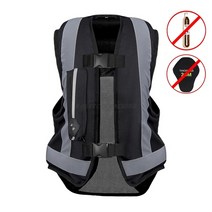 에어조끼 남자 용접 에어조끼 냉각기 휴대 오토바이 자켓 오토바이 에어백 조끼 반사 조끼, hq-1 검은 조끼 1, XL, 협력사