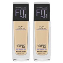메이블린 핏 미 파운데이션 듀이 + 스무스 옥티녹세이트 노멀 투 드라이 30ml, 2개, 105 Fair Ivory
