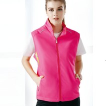 [ UMC75 ] 핑크색/분홍색/기능성/카라형/폴리/작업용/단체행사용/등산용/레저용/조끼