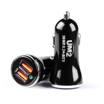 나오미 차량용 고속 충전기 2포트 USB 급속 충전 퀄컴 3.0 36W