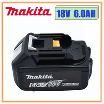 마끼다 호환 배터리 Makita100% 오리지널 18V 6.0Ah 충전식 전동 공구 LED 리튬 이온 교체 LXT BL1860B BL1860 BL1850, 6.0AH-1PCS
