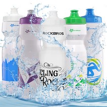 락브로스 자전거 물통 물병, 티베트라인 화이트블루, 1개