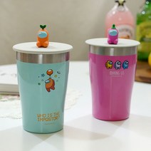 어몽어스 스텐 보온 보냉 컵 360ml, 블루