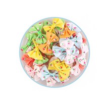 꽃무늬 미니리본 유니아트 꼬마리본 완성미니리본 장식, 땡땡이/소/혼합