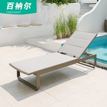 수영장의자 썬베드 비치의자 체어 호텔 리조트 펜션 접이식 야외용 침대, 비르 누워 침대 (더블 메쉬 + 속건성 스펀지)
