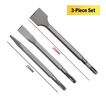 뿌레카 쁘레카 앙카드릴 착암기 파괴함마 해머드릴 3pcs 전동 해머 임팩트 드릴 치즐 도구 세트 스퀘어 핸, 02 B
