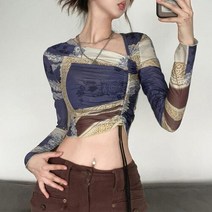 탑보그 스트링 빈티지 크롭 긴팔