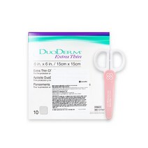 콘바텍 듀오덤 엑스트라씬 15X15cm 10매 187957 습윤밴드+ 반창고닷컴 안전가위, 1세트