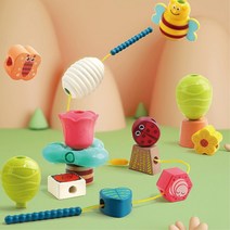 모양 실꿰기 블록 촉감 소극육놀이 크리스마스선물 여자 서울형 아이 아기