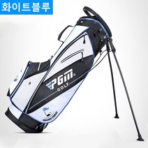 PGM 골프 14구 초경량 스탠드백 캐디백, 화이트블루