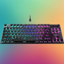 로켓 불칸 TKL 텐키리스 블랙 한글 적축 키보드, 단품, 단품
