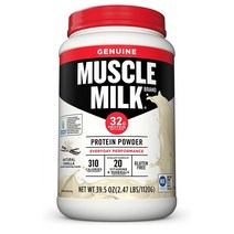 머슬 밀크 프로틴 파우더 1.12kg 내추럴 바닐라 Muscle Milk Genuine Protein Powder Natural Vanilla, 1개, 1