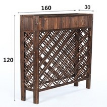 카페 가벽 울타리 칸막이 가벽 야외 카페 인테리어 파티션 셀프 만들기 야외 베란다 화분 공간분리, 가로160x높이120x세로30탄화