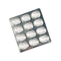 [Su♭] 홈베이킹 미니 다쿠아즈틀 다쿠아즈팬 12구 타원형모양 구움과자만들기 커리용품 만들기 구과자 디저트만들기 몰드 오븐용 킹팬 _Πj_ea, !기본상품!