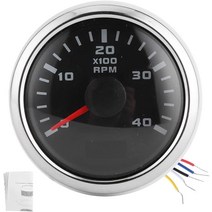 KIKYO Digital Tachometer 52mm/2in 4K RPM LCD Waterproof Hour Display Meter Tachometer Gauge for Car, 한개옵션0