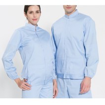 땀배출 쾌적착용 스판덱스 위생복 상의 HACCP 빠른건조 육가공, 3XL, 스카이블루