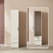 동서가구 이즈 도리스 400 투서랍 키큰 옷장, 화이트