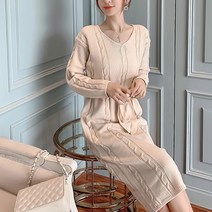 안토 꽈배기 니트원피스