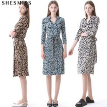 쉬즈미스 [쉬즈미스(SHESMISS)] 케이트 플로럴 패턴 랩 원피스 (택가격 198000원)