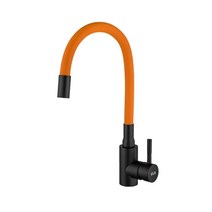 ula Kitchen faucet black chrome kitchen hot cold water mixer 탭 360도 회전 싱크 수도꼭지 with colorful hose, a1114b-t9, 협력사