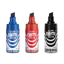[조한스토어] 모나미 유성매직 알코올계 잉크, 1개, 매직잉크(병매직)_사각닙 POP_4~8mm_검정