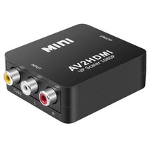 멀티 셋톱박스 AV to HDMI 호환 어댑터 1080P 비디오 컨버터 HDTV 프로젝터 셋톱 박스 용 미니 AV2HDMI-com, 한개옵션0