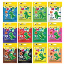 아모스 아이폼 50g 파우치 12색 칼라폼클레이 지퍼백 어린이집 유치원 초등학교 만들기재료 볼클레이 구슬클레이 구슬점토, 검정, 1개