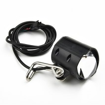 전동킥보드 튜닝 부품 개조 용품 스쿠터 ebike 전자 36v-60v 라이트 경적 방수 헤드 라이트 경적 세트 전면 헤드 라이트, 협력사
