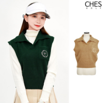 체스 롬프 여성골프 카라 니트조끼