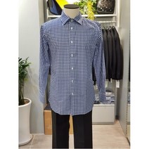 [워모] [W몰 ] 카라 네이비 체크 셔츠IBLJIJ24