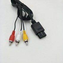 20Pcs 1.8M 닌텐도 64 오디오 TV 비디오 코드 AV 케이블 RCA 슈퍼 GameCube N64 SNES 게임 큐브 액세서리, [01] Black